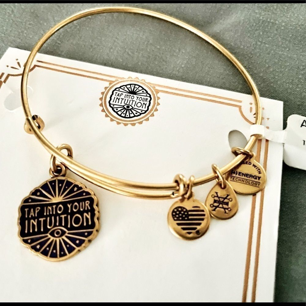 NWT Alex and Ani Tap Into your Intuition Charm Bangle - Picture 2 of 3